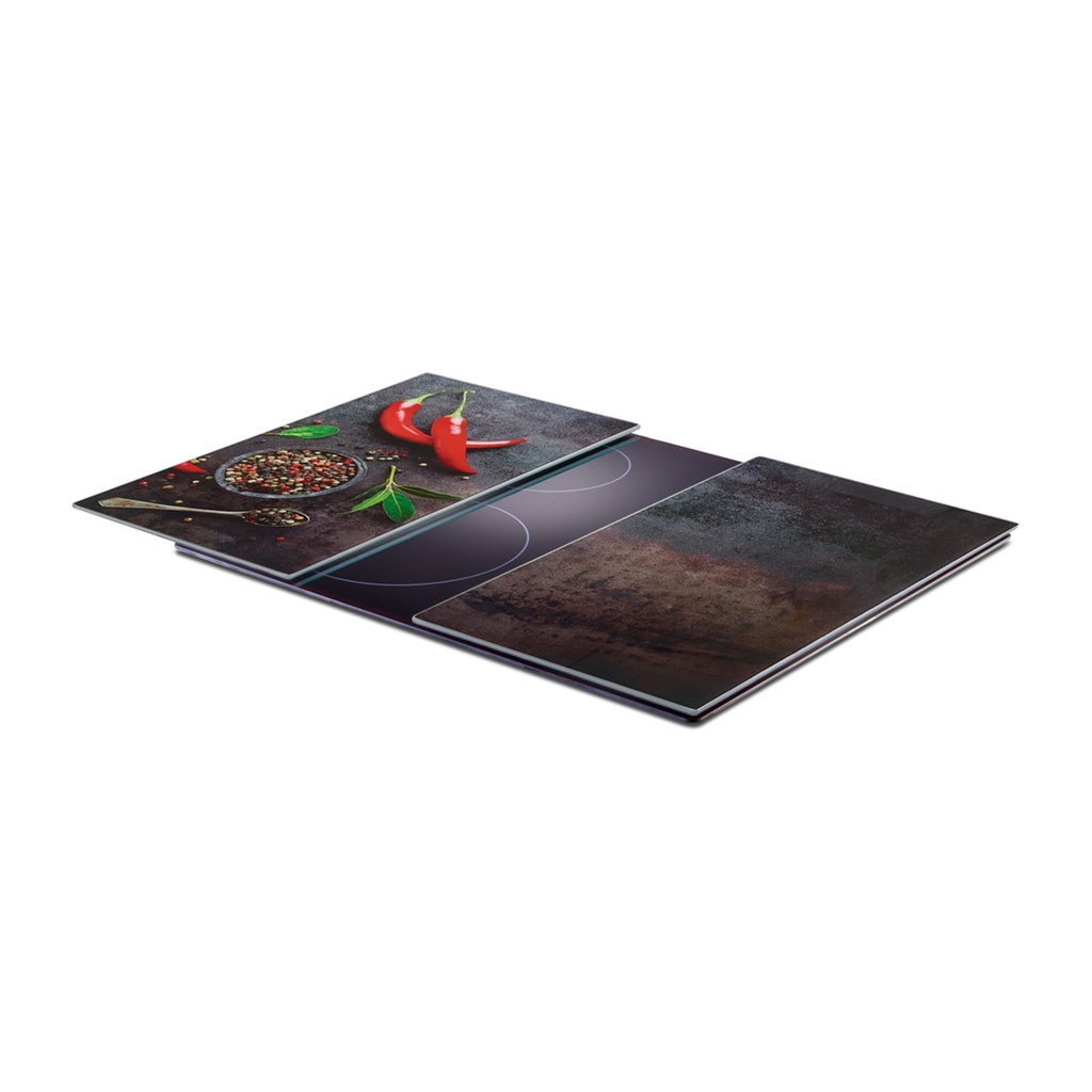 [14797] Zeller 2er Herdabdeckplatten "Chili"