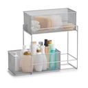 Zeller Etagenregal 2 Körben Aufbewahrungsregal Aufbewahrungskorb