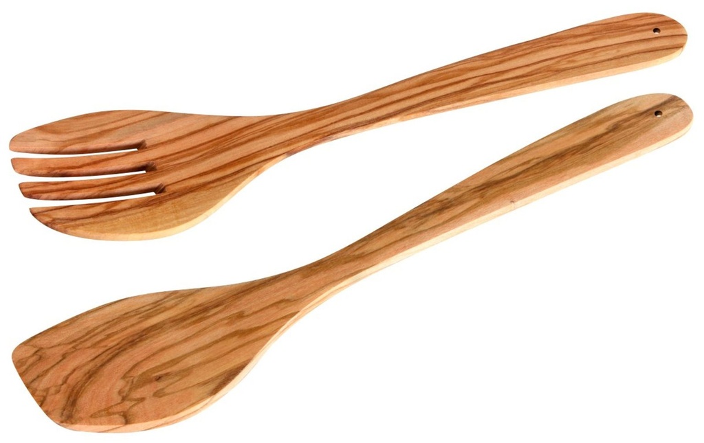[14841] FACKELMANN Salatbesteck, Olivenholz