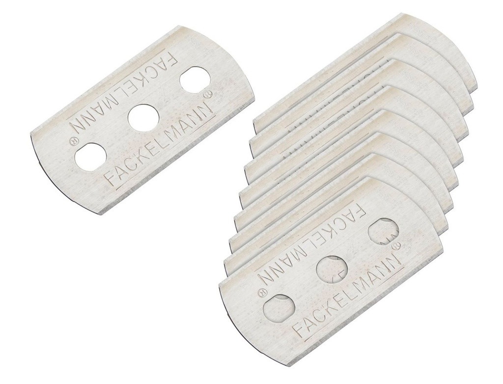 [14902] FACKELMANN 10 Stk. Edelstahl Ersatzklingen Reinigungsschaber
