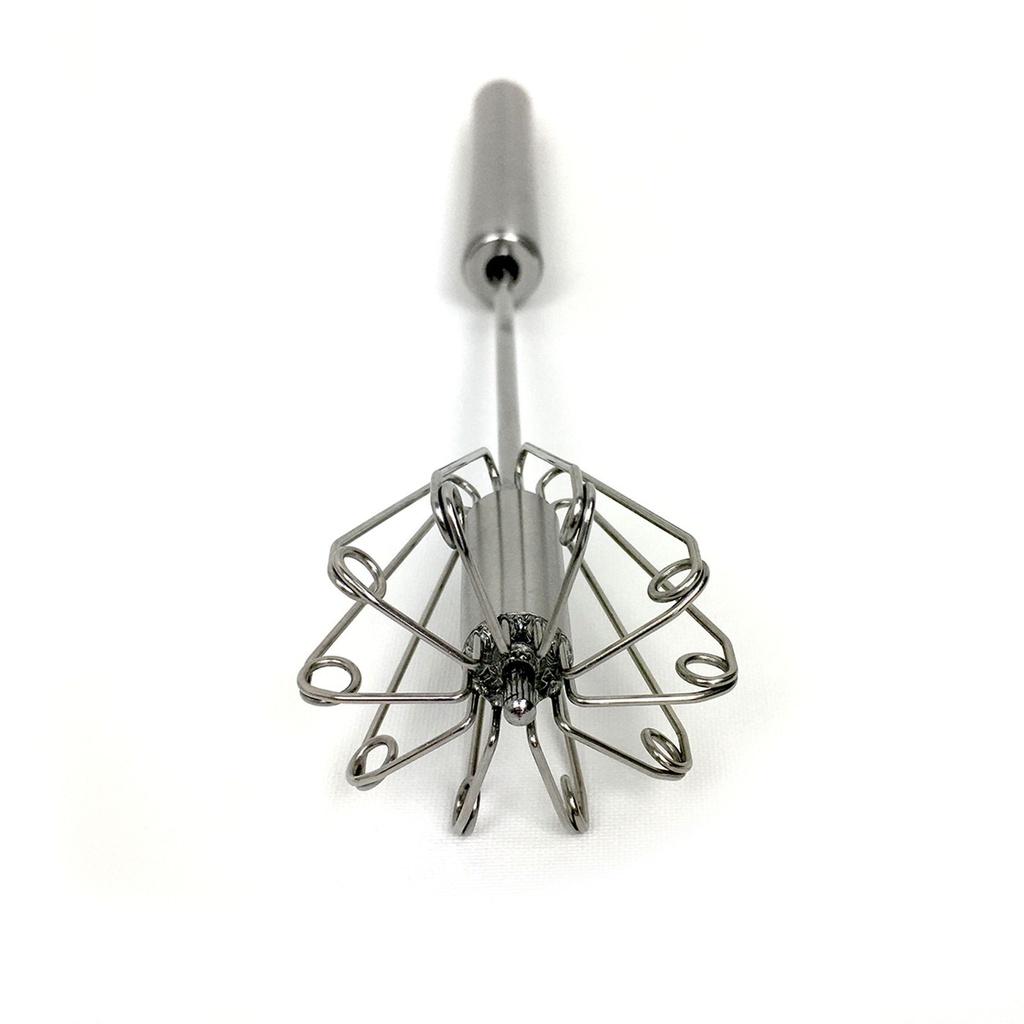 [15310] Handquirl Schneebesen Edelstahl Milchaufschäumer Handrührer