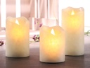 3er Set Flammenlose LED Kerzen ohne echte Flamme mit Timerfunktion