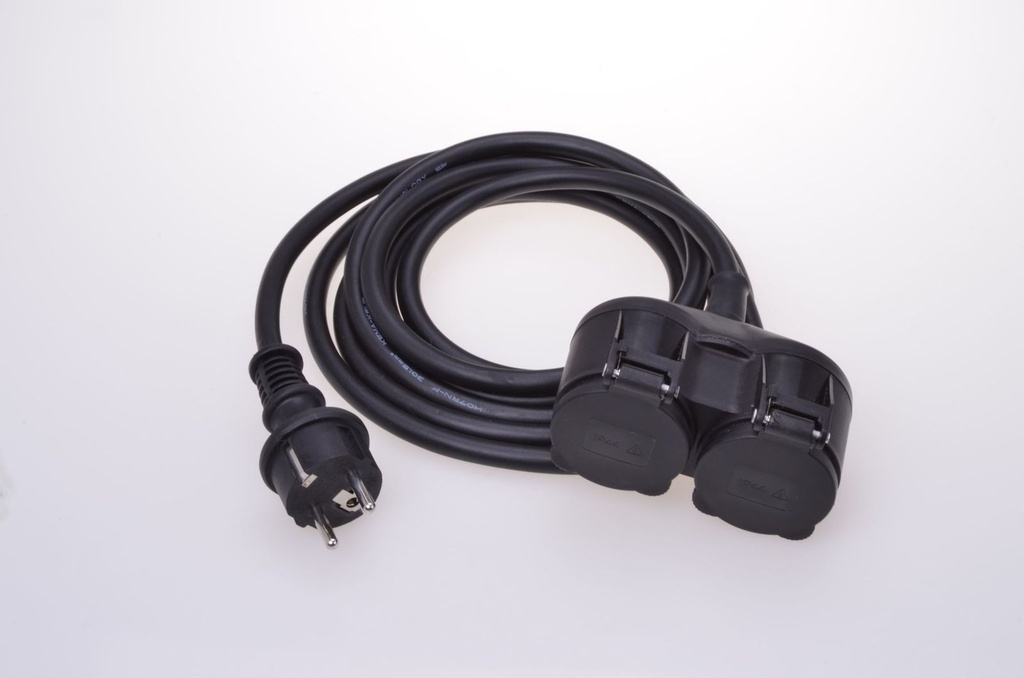 [15413] Outdoor Verlängerungskabel 3m 2 Schuko-Steckdosen Außenbereich
