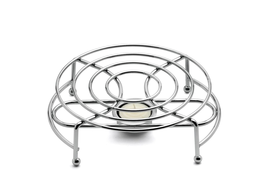 [15435] Edelstahl Stövchen Teewärmer für Teekanne