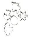 Zenker 5-tlg. Ausstecher Set Ostern Lamm Blume Küken Ei Ausstechform