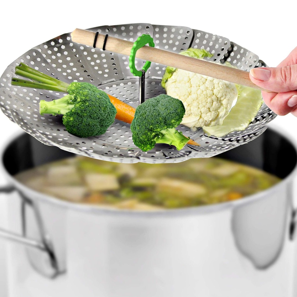 [15569] FACKELMANN Dünsteinsatz Edelstahl faltbar