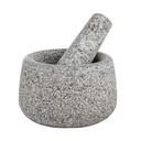 Granitmörser mit Stößel Steinmörser für Kräuter und Gewürze (ØxH) ca. 13 x 8 cm