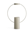 Metall Vase Tischvase 30 cm Beige Deko