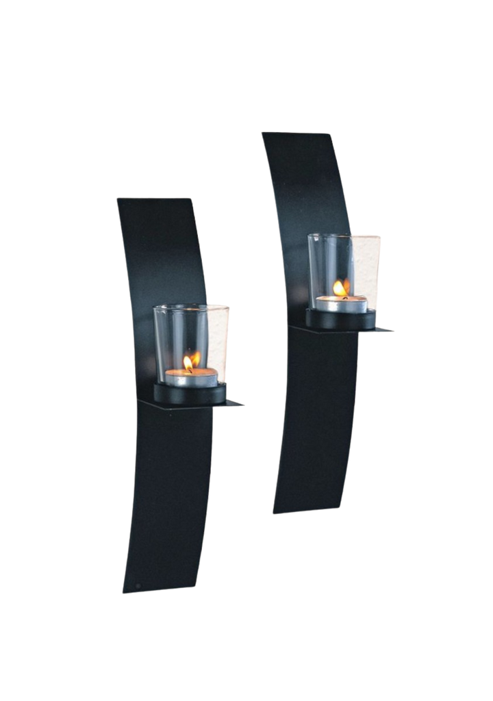 [15944] 2er Set Wandkerzenhalter Teelichthalter Wanddekoration Kerzenhalter