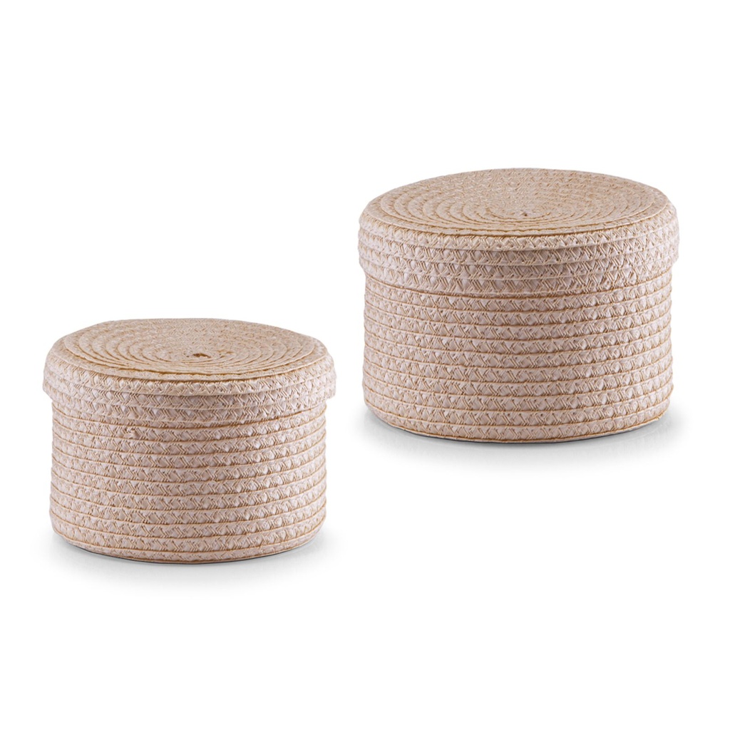 [15989] Zeller 2-tlg. Korb Set natur Aufbewahrungskorb Regalkorb Körbchen