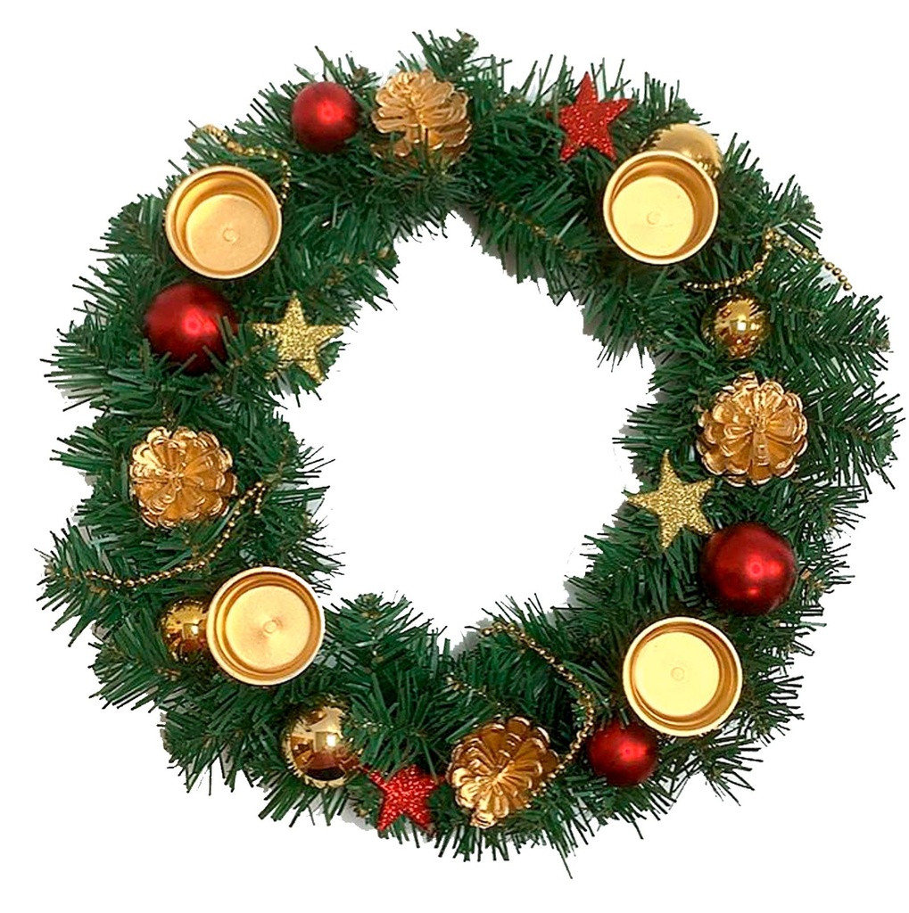 [15999] Adventskranz Ø35cm mit Kerzenhalter