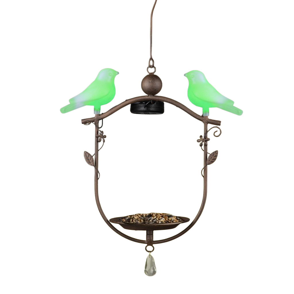 [16351] LED Solar Vogelfutterstation hängend