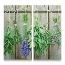 2er Set Zeller Herdabdeckplatten Kräuter