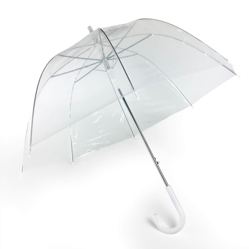 [17207] Stockschirm Regen- und Wetterschutz Regenschirm in transparent