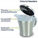 2er Set Edelstahl Thermo Sauciere Einhand Soßenkanne