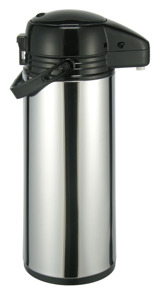 [17215] Edelstahl Airport Pumpkanne Thermoskanne Fassungsvermögen 1,9 Liter
