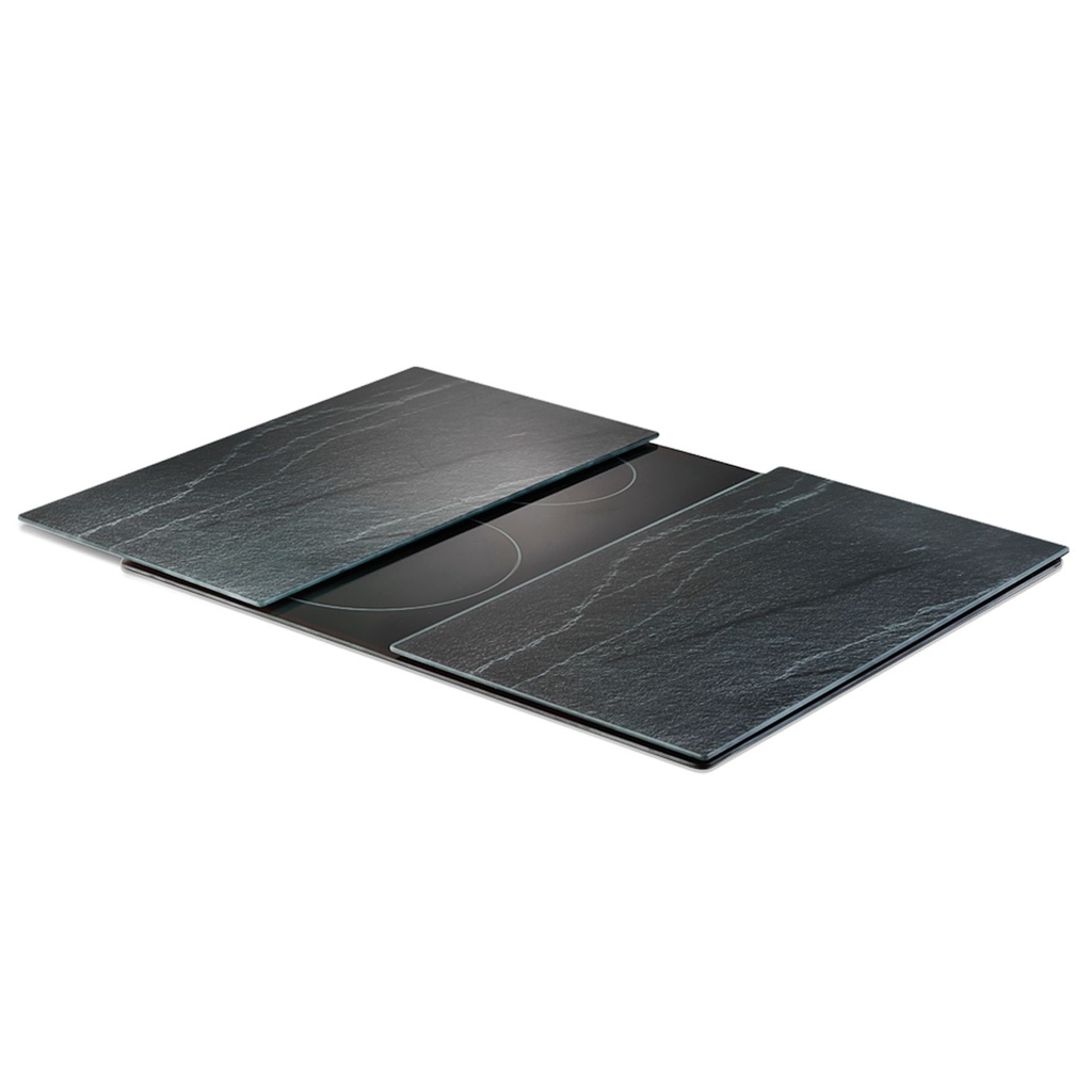 [17225] Zeller 2-tlg. Schiefer Herdabdeckplatten aus Glas Maße: 52 x 30 cm