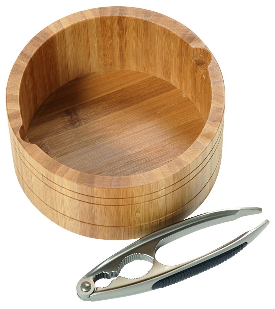 [17243] Bambus Nussschale inklusive Nussknacker