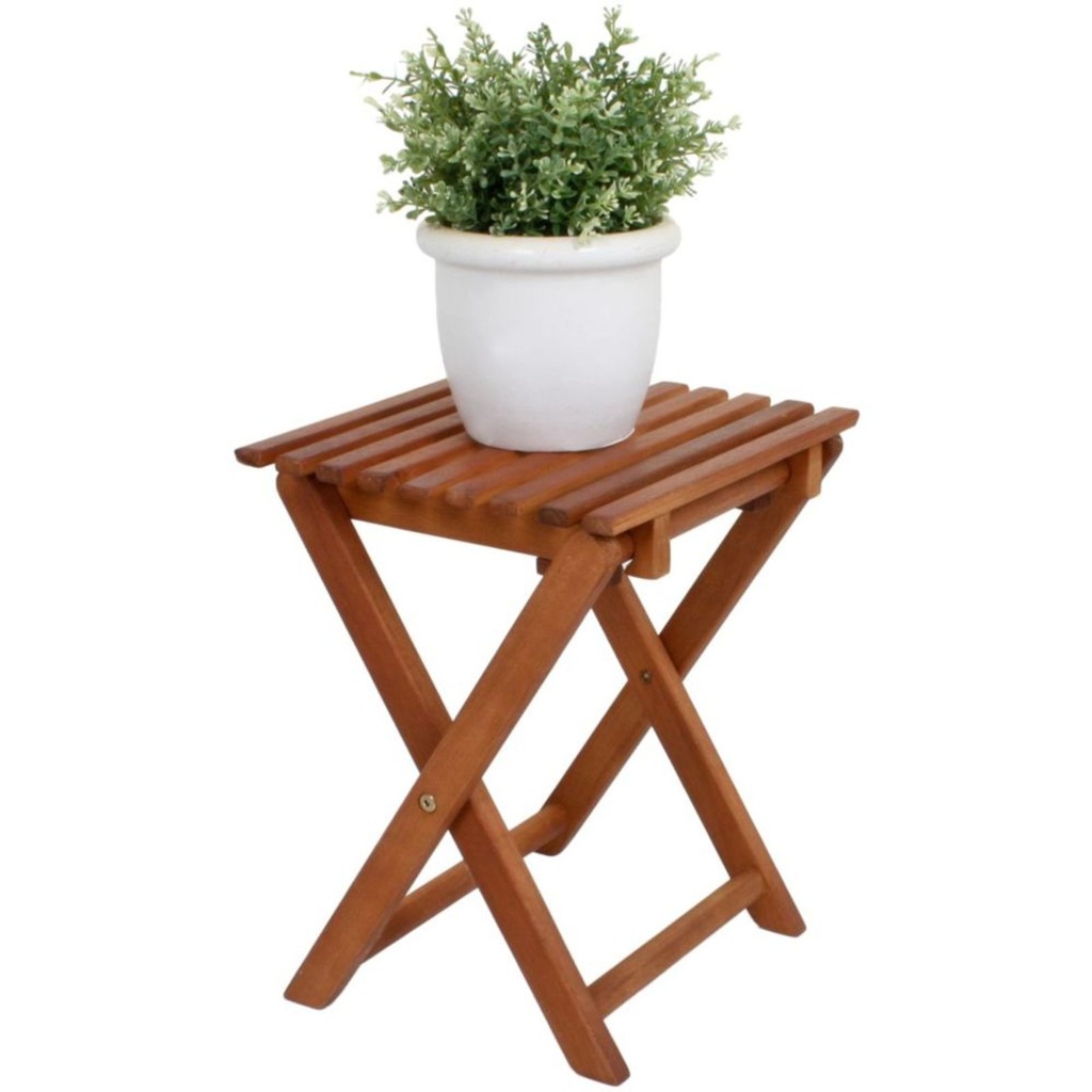 [17518] Klapphocker aus geöltem Holz belastbar bis 10 kg