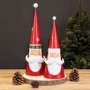 2er Set Weihnachtsmann-Dekofiguren aus Metall