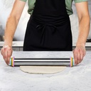 Teigrolle mit Abstandsringen, Edelstahl in verschiedenen Größen