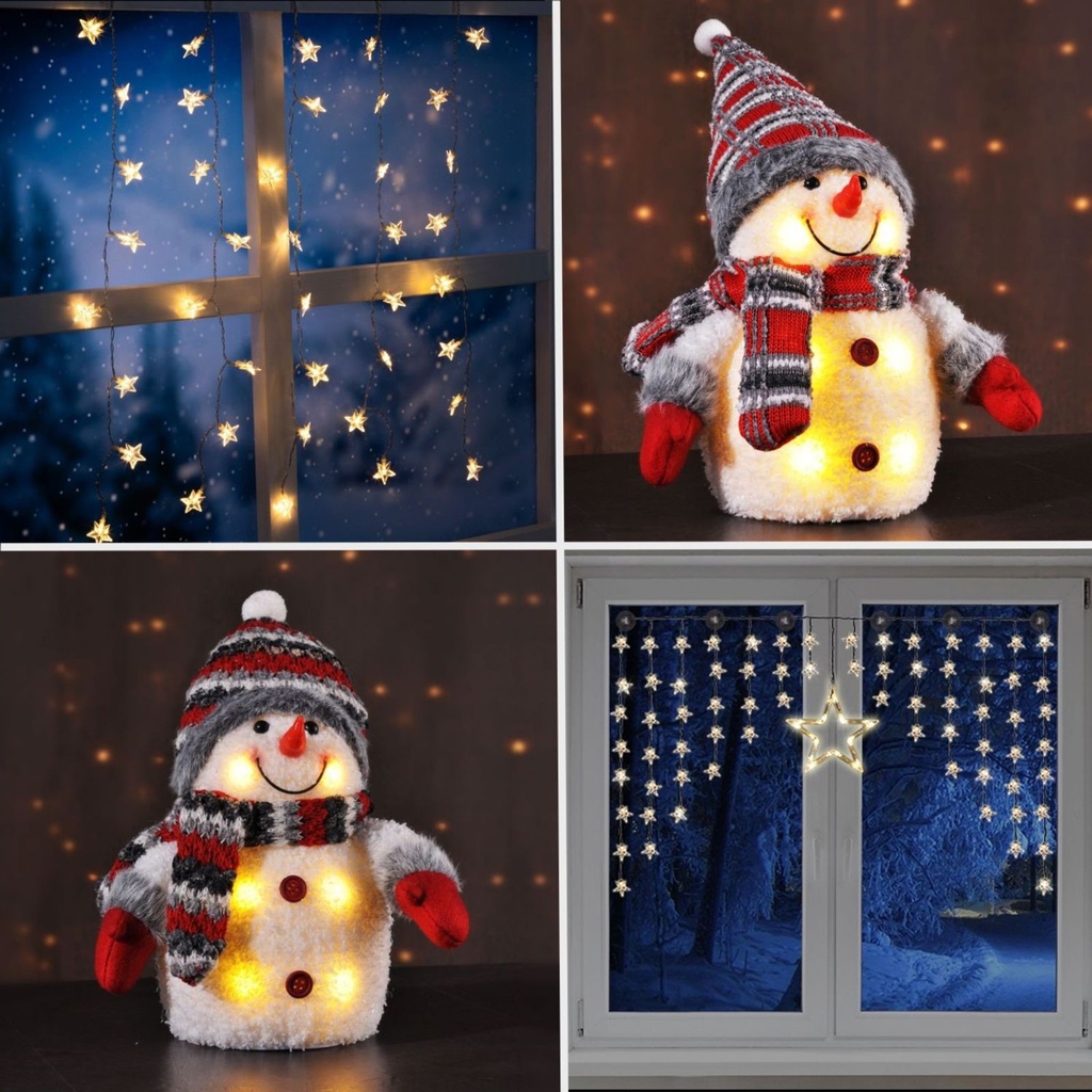 [17757] 4er Set Stimmungsvolle Weihnachtsdekoration