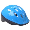 Kinder Fahrradhelm blau glänzend Lüftungsschlitzen Kopfumfang 52–56 cm
