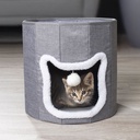 Gemütliches Katzenhaus mit gepolsterter Liegefläche