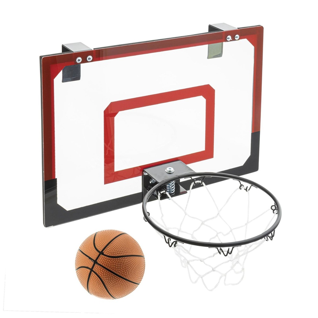 [17968] Mini-Basketballkorb 45x30cm mit 20cm Ring, Netz, Ball & Pumpe