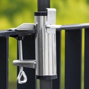Sonnenschirmhalter für Balkongeländer 25-38mm aus Aluminium