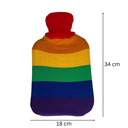 Wärmflasche mit Pride-Regenbogenbezug – 2 Liter, weich & wärmend