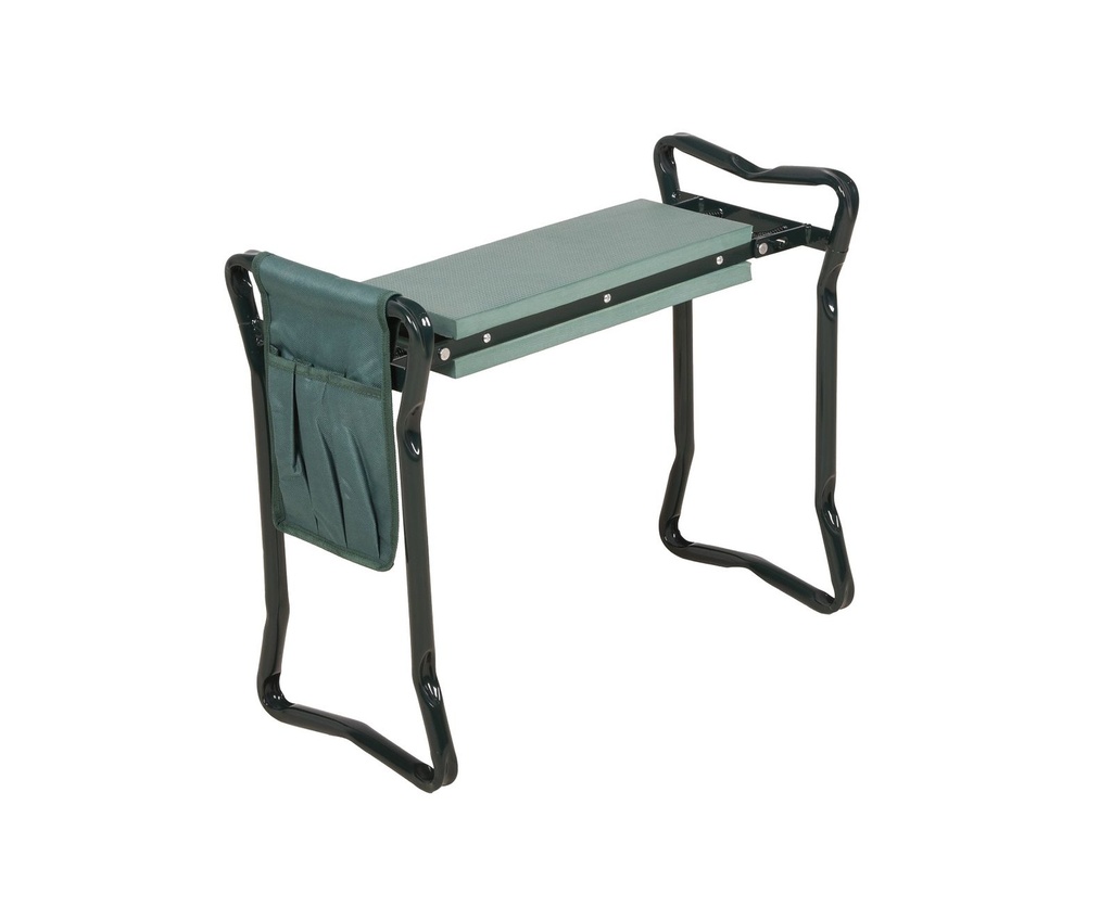 [18013] Faltbare Kniebank mit Werkzeugtasche - Gartensitz und Kniehilfe