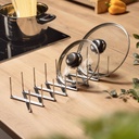 Ausziehbarer Topfdeckelhalter aus Edelstahl 9,5–80cm