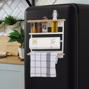 Magnetisches Küchenregal Metall weiß 30x8x34 cm Wandhalterung