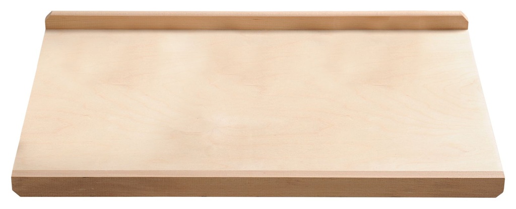 [18201] Backbrett Buche mit 2 Anschlagleisten 58x38 cm Bastelbrett Natur