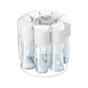 Gewürzständer drehbar mit Griff – 8 Glas-Streuer Gewürzkarussell Weiß