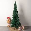 Schmaler künstlicher Weihnachtsbaum 180 cm mit Metallständer grün