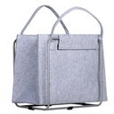 Zeitungsständer Filz mit Metallgestell grau Zeitungskorb 45x25x35cm