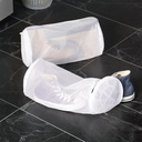 Wäschenetz für Schuhe 2er Set weiß aus Polyester Ø18x38cm