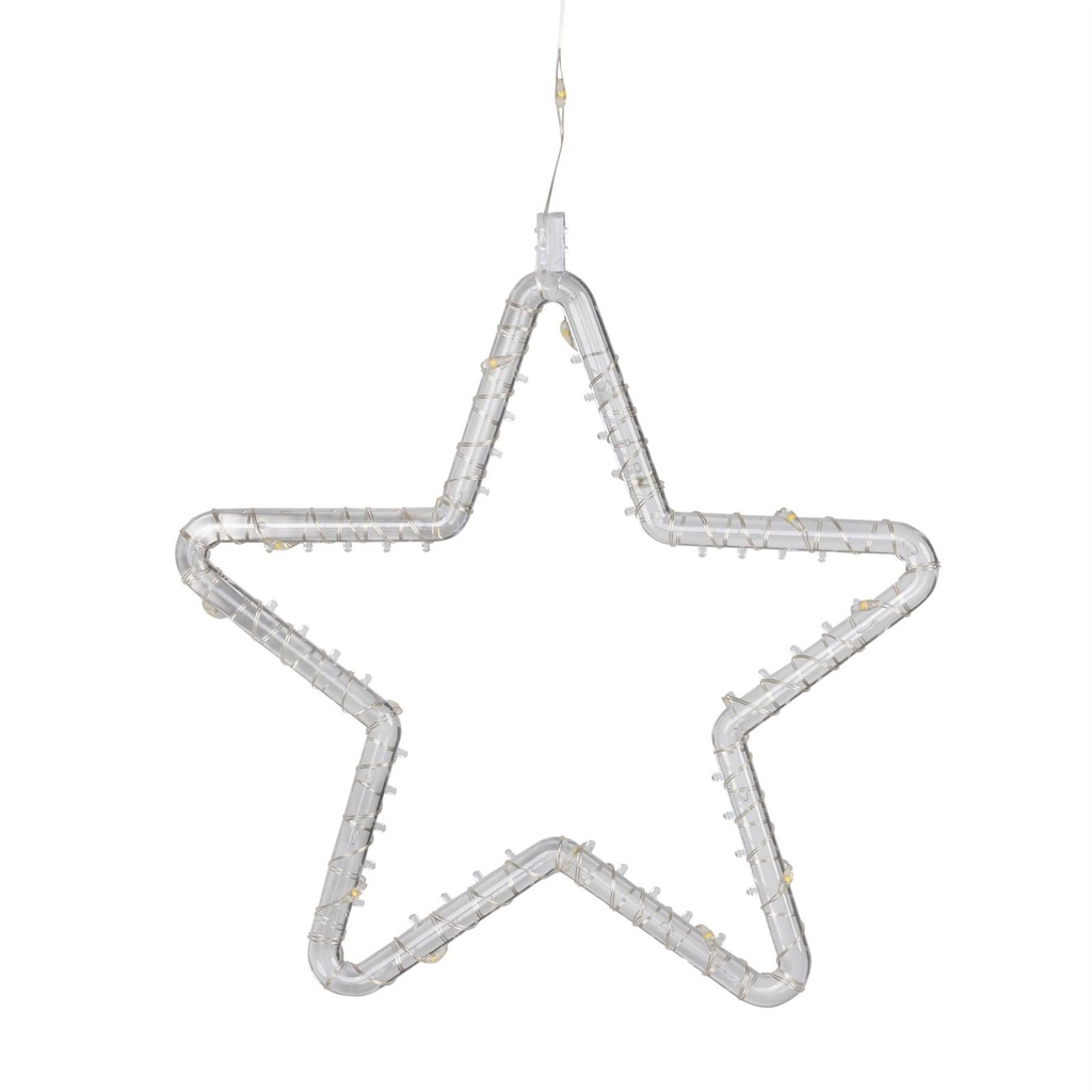 [18317] LED Sternenvorhang warmweiß 100 LEDs Batteriebetrieb Timer 100x65cm