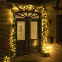 Weihnachtsgirlande Tannengirlande 5 m mit 36 Kugeln 80 warmweißen LEDs