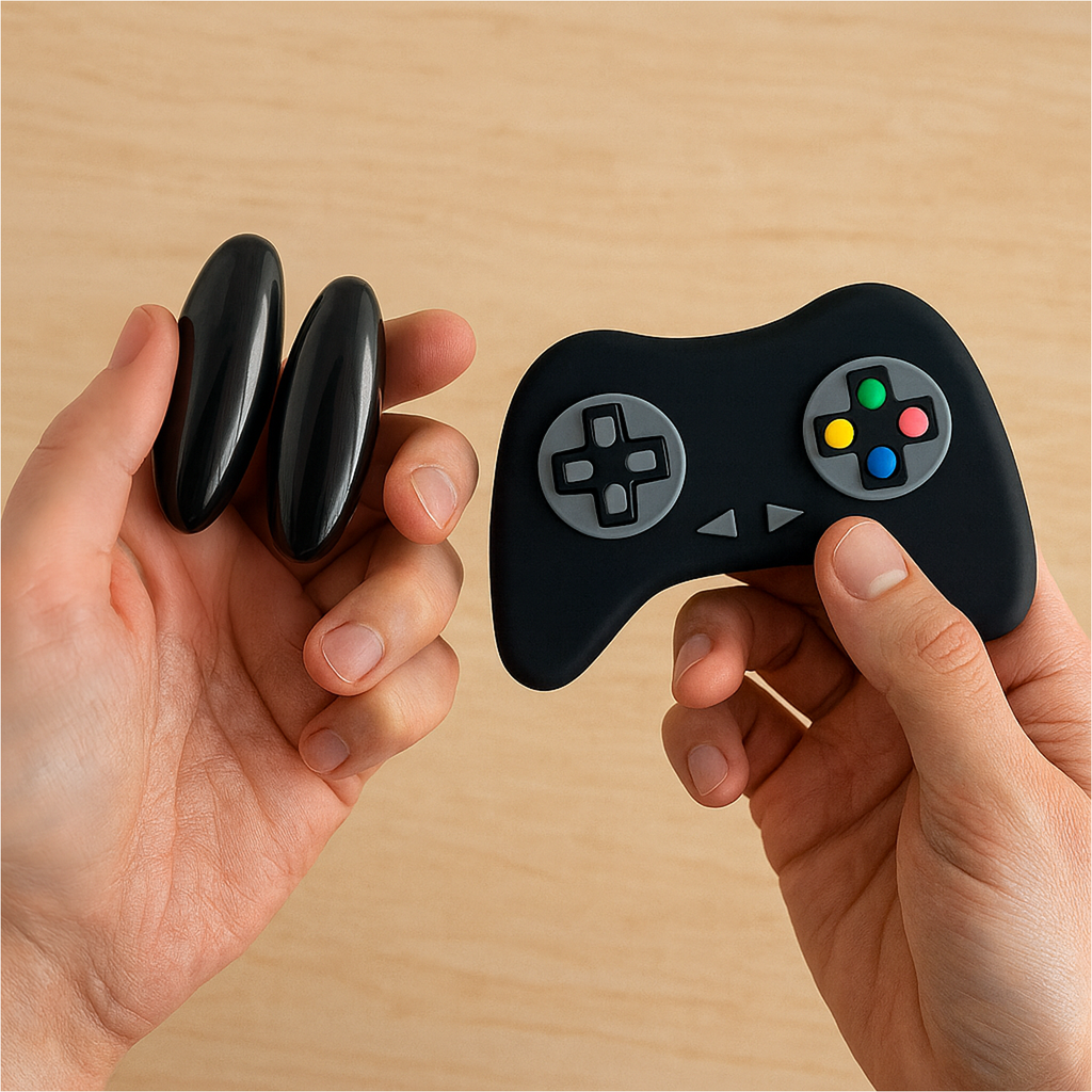 [18340] Set aus Magnetsteine mit Klangeffekt und Antistress Controller Ball